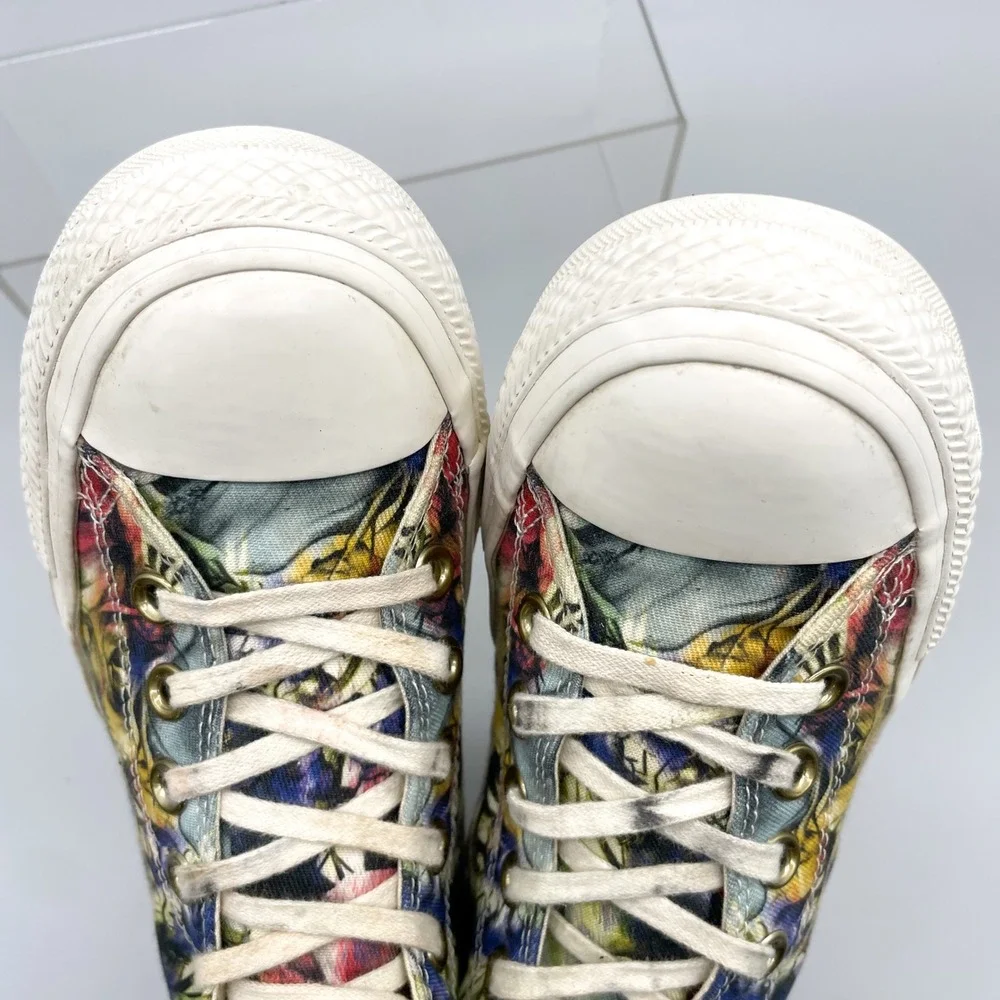 Converse Chuck Taylor All Star Lux Floral Womens 9 Hidden Wedge Sneaker Boho - Picture 9 of 11